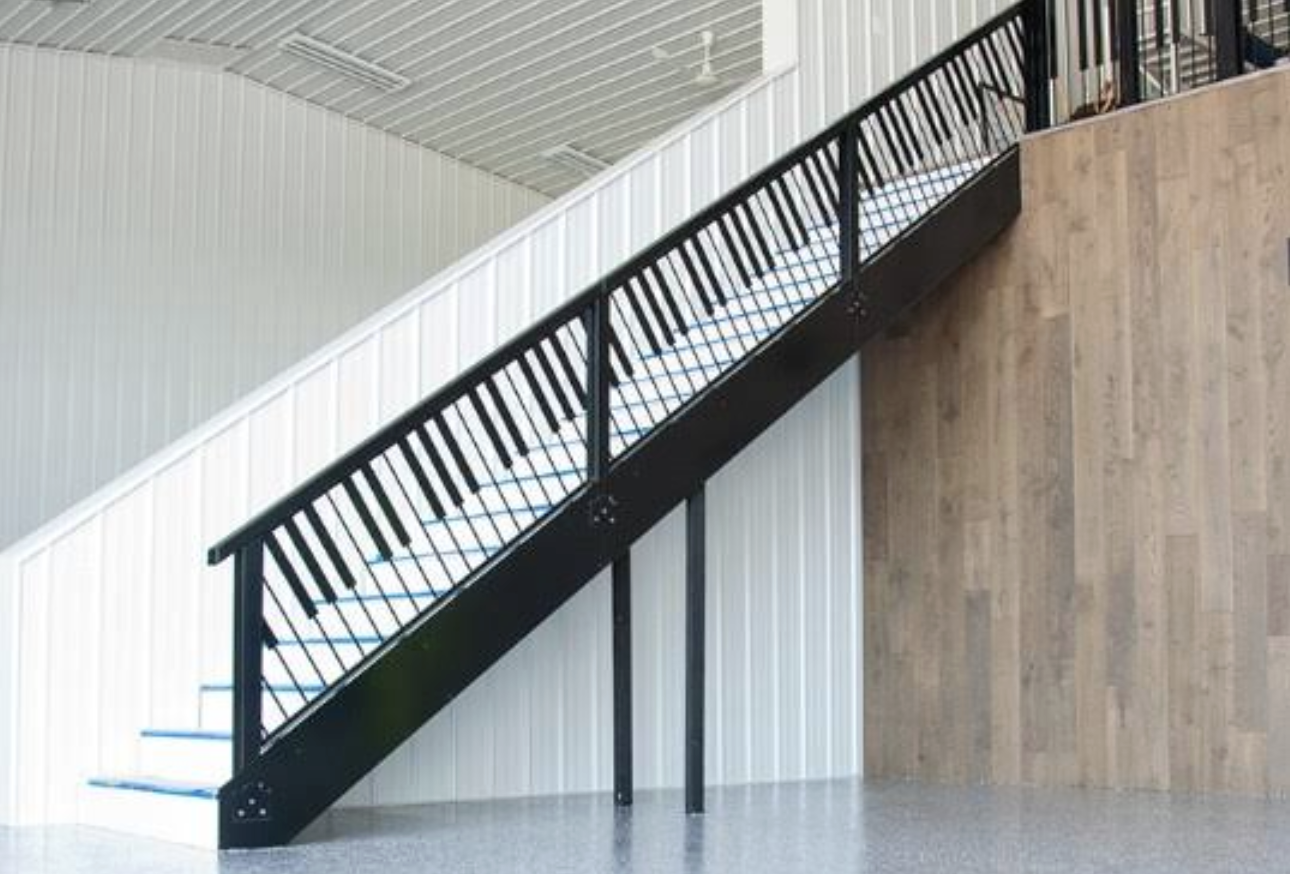 Interior stair detail and railing